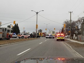 A man has been charged following a two-vehicle collision at Riverside Drive and Pleasant Park Road Thursday evening.