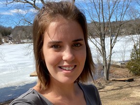 Hailey Lowden, 24, is in self-isolation at her parents home in Constance
Bay after returning from Peru on a rescue flight March 26.

Photo taken Thursday, April 2.
