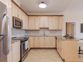 High-quality stainless steel appliances ensconced in a kitchen that would rival that of most mid-sized homes makes for easy living at Lépine’s luxury apartments.