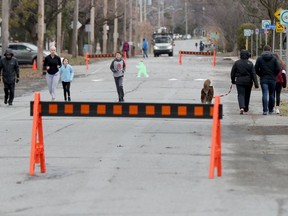 Traffic remains light on Byron Avenue in Westboro
