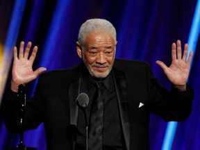 FILE PHOTO: Musician Bill Withers speaks as he is inducted during the 2015 Rock and Roll Hall of Fame Induction Ceremony in Cleveland, Ohio April 18, 2015.