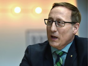 Federal conservative leadership candidate Peter MacKay during an interview in Edmonton back in March.