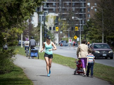 OTTAWA -- May 16, 2020 -- The sunny weather had people out along the canal Saturday May 16, 2020.