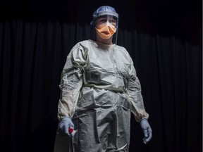 Registered Nurse Fiona McDonald stands for a portrait at the ACT's drive through COVID-19 testing facility on May 01, 2020 in Canberra, Australia.