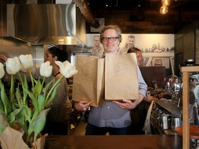 OTTAWA - MAY 11, 2020 Brian Montgomery, the founder of Oat Couture Oatmeal Cafe on Bank Street, says his walk-in business is down 60 per cent, but delivery business is booming; it's up 400 per cent.