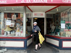 OTTAWA - MAY 19, 2020 -  People come in and out of J.D. Adam Giftware in the Glebe.