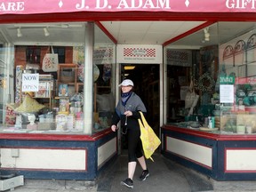 OTTAWA - MAY 19, 2020 -  People come in and out of J.D. Adam Giftware in the Glebe.  Retail stores with street-front doors were able to open Tuesday. However, along Bank Street in Ottawa, not everyone who could open was open and foot traffic seemed slow.