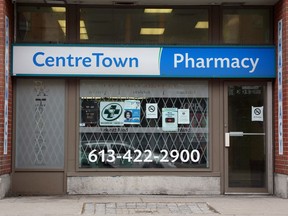 OTTAWA- May 27, 2020 -- Centretown Pharmacy at 326 Bank St in Ottawa, May 28, 2020.