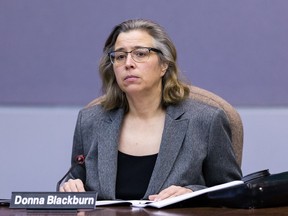 Trustee Donna Blackburn during a Special Board Meeting at the Ottawa-Carleton District School Board on March 1, 2017.