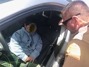 An image of the boy's encounter with Utah police.