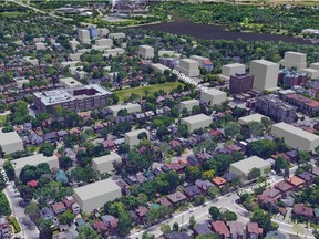 The Greater Ottawa Home Builders' Association had urban planning firm Fotenn create "potential development scenarios" for some communities to suggest the impact of the city's intensification goals.