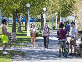 Strathcona Park is busy with sun seekers as a glorious spring day was enjoyed by the capital.