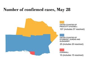 Number of confirmed C
COVID-19 cases, May 28, 2020