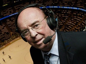 Retired hockey broadcaster Bob Cole.