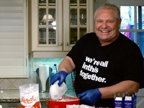 Ontario Premier Doug Ford making his cheesecake.