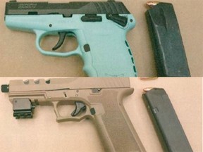 Police seized two loaded handguns and a quantity and cash on Debra Avenue on Wednesday, May 13th.