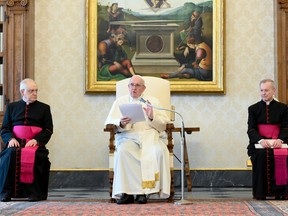 Pope Francis holds the weekly general audience virtually due to the pandemic.