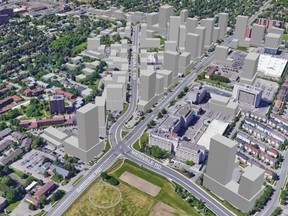 The Greater Ottawa Home Builders' Association had urban planning firm Fotenn create "potential development scenarios" for some communities to suggest the impact of the city's intensification goals.