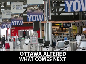 The Ottawa International Airport's signature waterfall is now dry. The lights have been dimmed, the restaurants are closed, and the 850,000-square foot terminal echoes with the footsteps of a few lonely passengers. Air Canada booking agents are at their post as this is air travel in the time of COVID-19, the first pandemic of the jet age.
