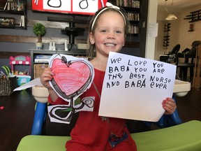 OCSB students like Makenna of Monsignor Paul Baxter School are showing their support and saying thank you to nurses during National Nursing Week.