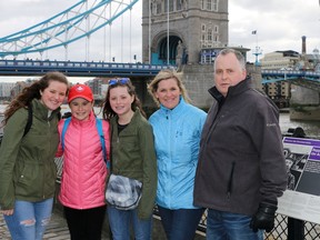 Ian McDonell with his wife Michelle and their daughters Kendra, Macy and Ainsley.