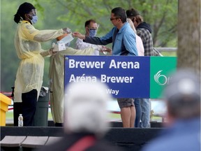 Brewer Arena is being used as the COVID-19 Assessment Centre.