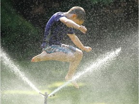 Cooling off in a sprinkler: Think about how our water consumption patterns have changed during COVID-19.