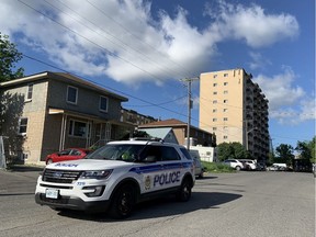 Police on the scene of a shooting death in Ottawa overnight last Friday.