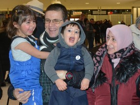 Hassan Diab was reunited with his family at Ottawa airport after three years in French prison.