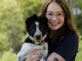 Claire Kilburn, an instructor with When Hounds Fly Dog Training and Venn, her border collie.
