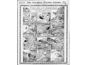 The front page of the Citizen's July 5, 1913 issue featured this full-page comic strip, not an uncommon occurrence at the time.