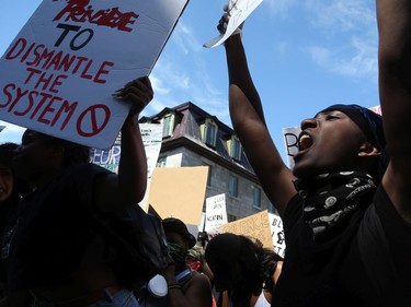 Thousands gathered near the American Embassy in Ottawa to protest/march for George Floyd, June 05, 2020.