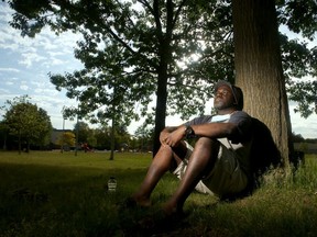 Obi Ifedi returns to the public park near his Grenon Avenue home where he was assaulted by an Ottawa bylaw officer while walking with his young daughter.