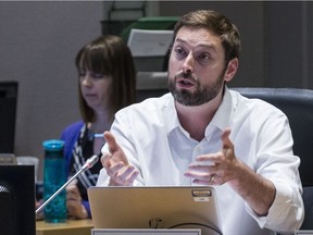 Ottawa councillor Shawn Menard during a council meeting.