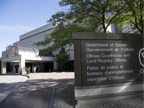 A file photo of the courthouse on Elgin Street in Ottawa.