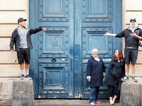Paris pals: Nigel, left, Doris, Shelley and Ben on a trip to Paris in 2011.