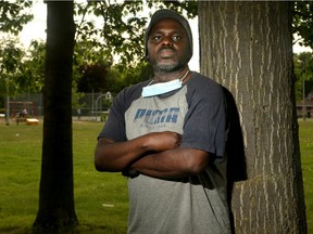 OTTAWA -- JUNE 8, 2020 -- Obi Ifedi returns to the public park near his Grenon Avenue home where he was assaulted by an Ottawa bylaw officer while walking with his young daughter. 
Julie Oliver/POSTMEDIA