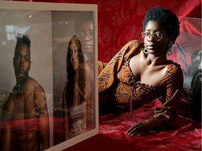 Visual artist Kosisochukwu (Kosi) Nnebe amidst some of her work at her Ottawa home.