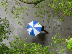 That pointy thing in the back of your closet is an umbrella. You might need one today, for the first time in a long while.