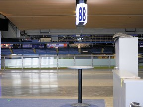 A file photo of the empty concourse at Rogers Centre in Toronto earlier this year.
