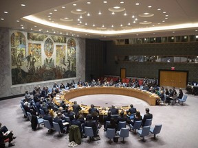 The Security Council meets on the situation in Syria, Thursday, Oct. 24, 2019 at United Nations headquarters.