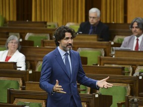 Prime Minister Justin Trudeau speaks during the Special Committee on the COVID-19 pandemic in the House of Commons June 10.