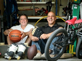 Mark Farrell (left) and John Farah have created an app called GiveShop.ca that allows people to donate any of their spare household items with the proceeds going to their choice of charity. In return people will get a tax receipt for their donation.