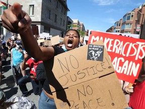 Thousands of people gathered to join a Black Lives Matter protest and a support march for George Floyd in downtown Ottawa Friday June 5, 2020. Protesters gathered in front of the US Embassy in Ottawa Friday.