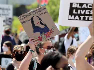 Thousands of people gathered to join a Black Lives Matter protest and a support march for march for George Floyd in downtown Ottawa Friday June 5, 2020.