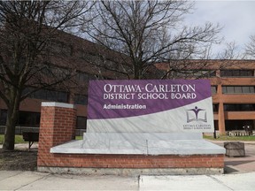 Ottawa Carleton District School Board building on Greenback Road in Ottawa Tuesday.