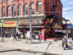 Google street view image of the Highlander Pub on Rideau Street.