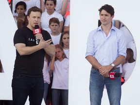 Marc Kielburger and Prime Minister Justine Trudeau took part in WE Day Canada Sunday July 2, 2017 on Parliament Hill.