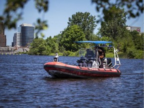 The Ottawa Police Service's marine dive and trails unit along with the emergency services unit were searching for the 14-year-old male who went missing after jumping off the Prince of Wales Bridge Friday night.