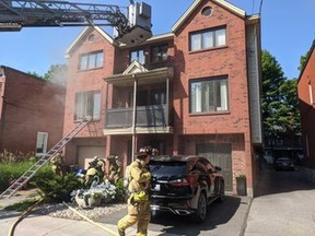 Ottawa firefighters at the scene of a fire in Old Ottawa East Thursday morning. There were no injuries.